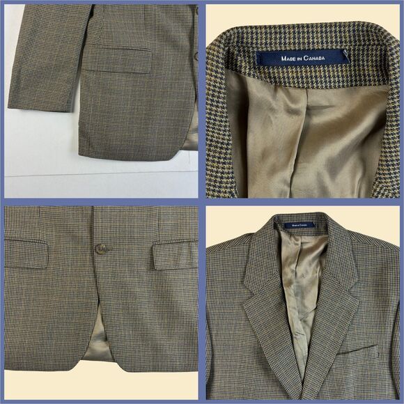 Vintage 90s Chaps Ralph Lauren 40R sport coat/blazer, vintage silk & wool jacket - Picture 2 of 9